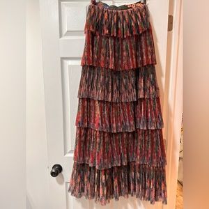 Hutch Floral Pleated Tiered Maxi Skirt. Excellent condition, worn once.